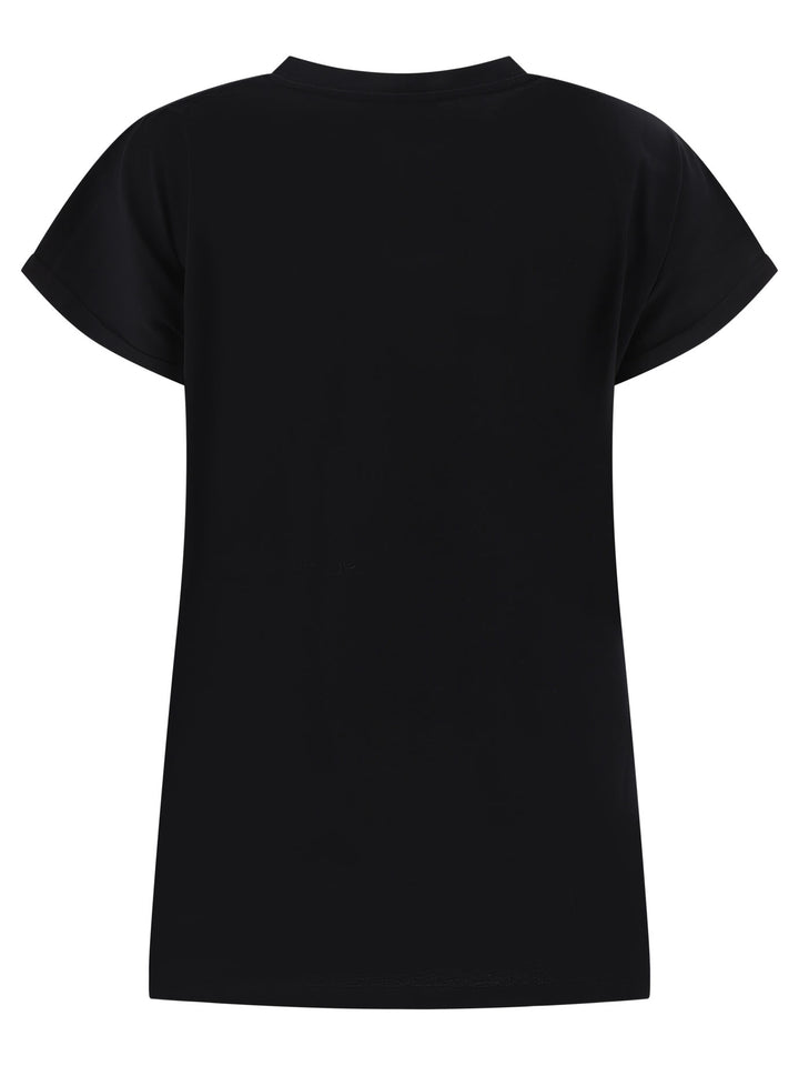 T-Shirt With Flock Detail T-Shirts Black