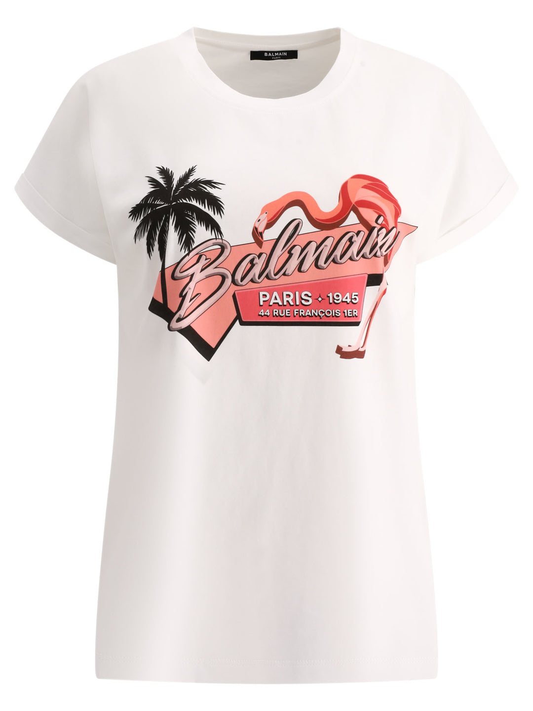 Balmain Flamingo T-Shirts White