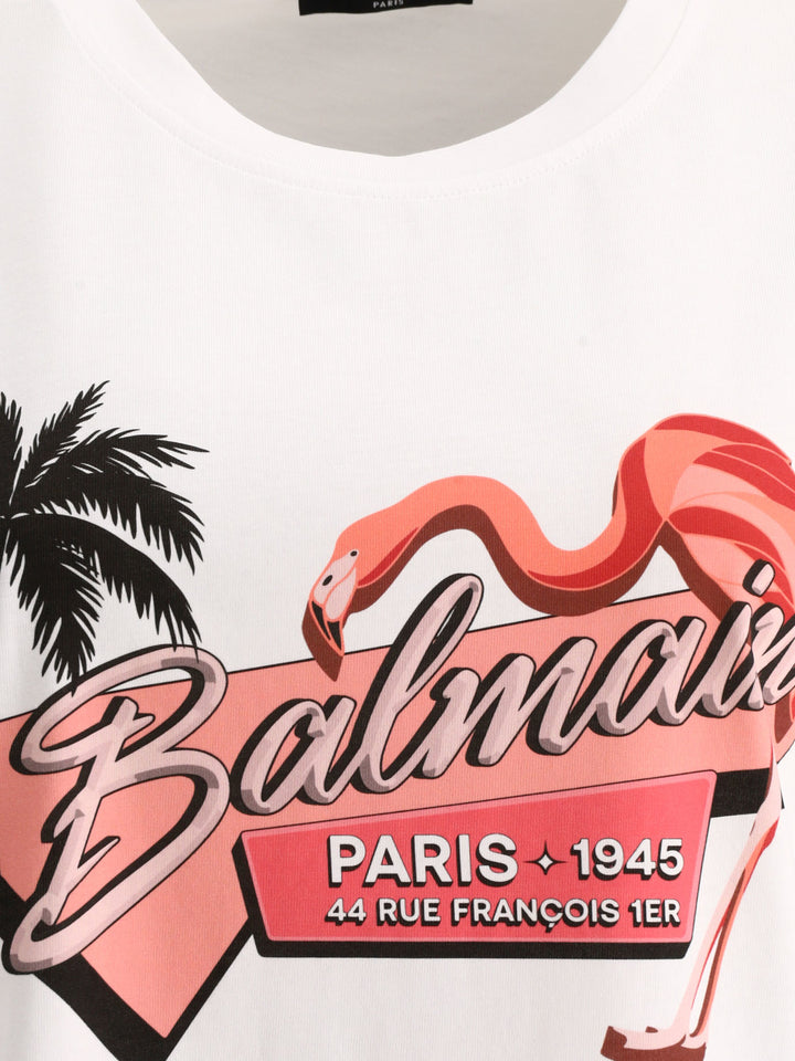 Balmain Flamingo T-Shirts White