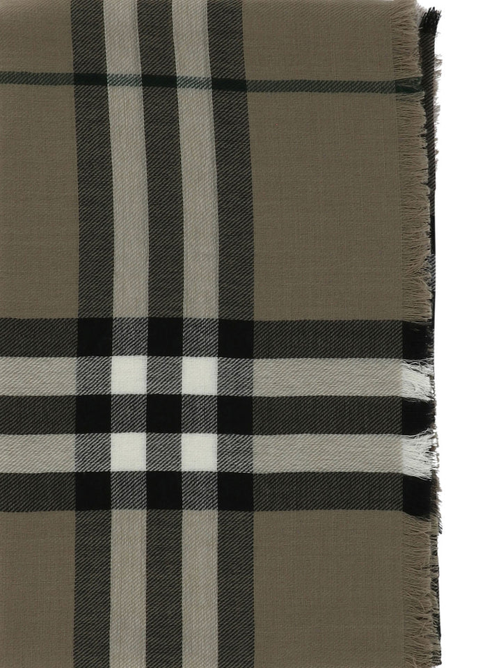 Giant Check Scarves Beige