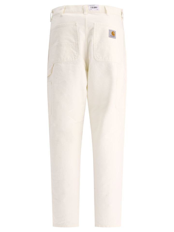 Single Knee Trousers White