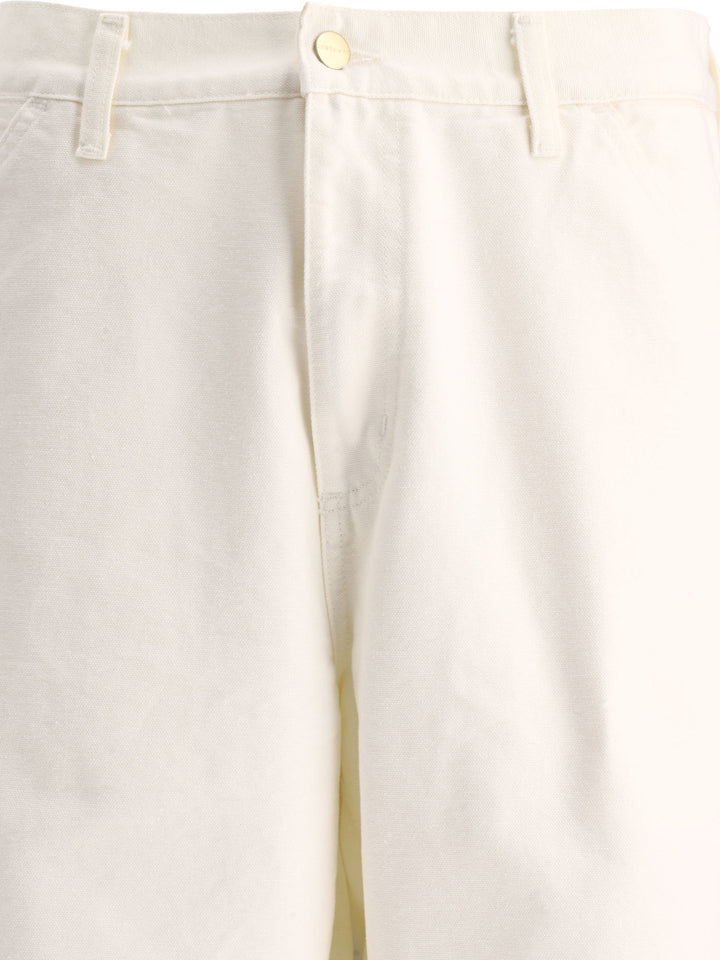 Single Knee Trousers White