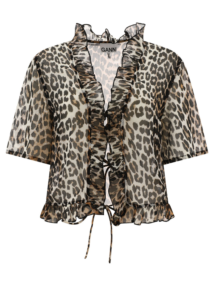 Animalier Top Tops Brown