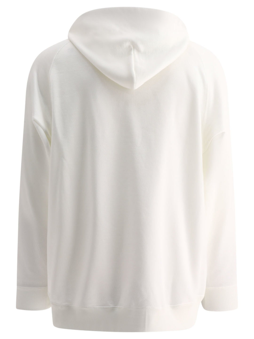 Embroidered Zippered Sweatshirt Sweatshirts White