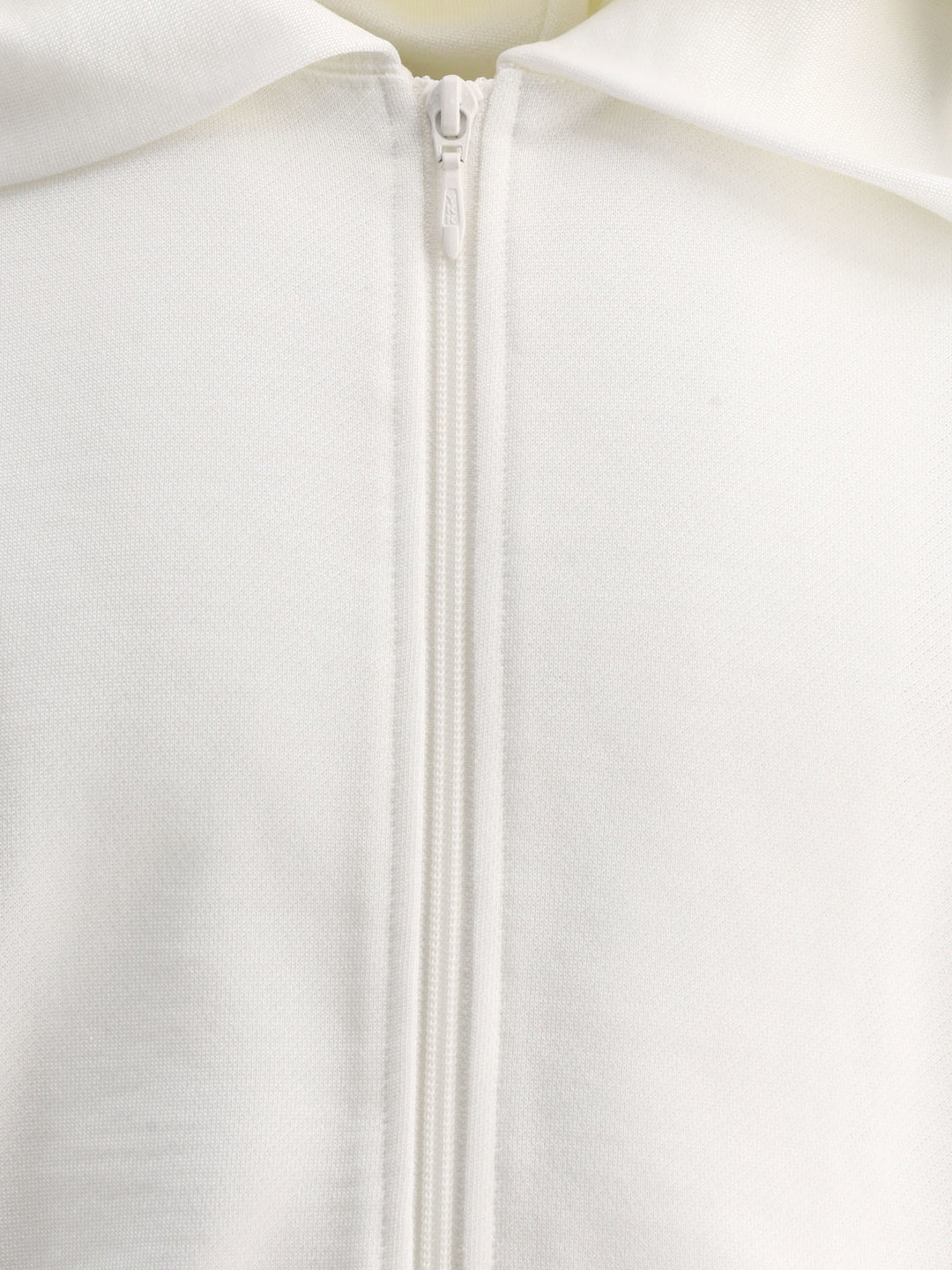 Embroidered Zippered Sweatshirt Sweatshirts White