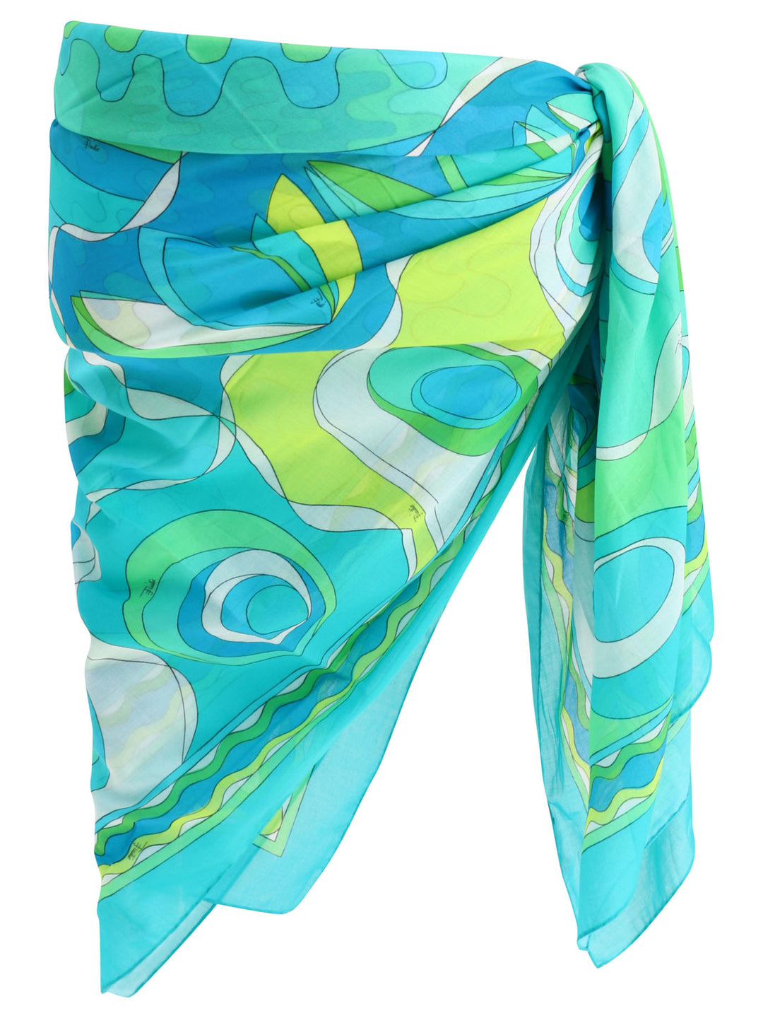 Sarong With Vivara-Print Costumes Light Blue