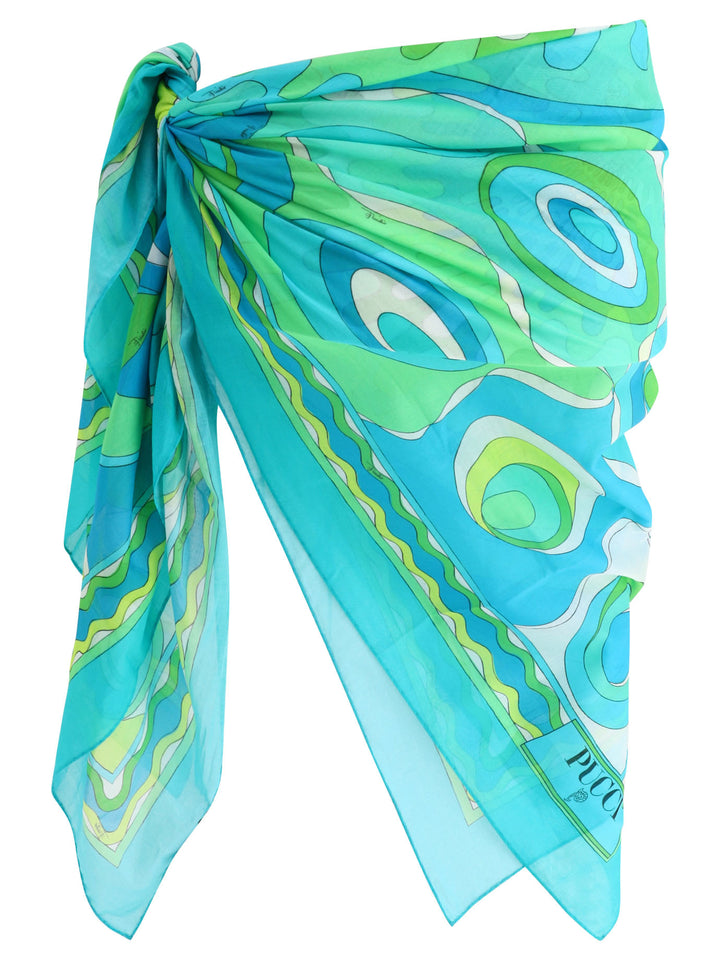 Sarong With Vivara-Print Costumes Light Blue