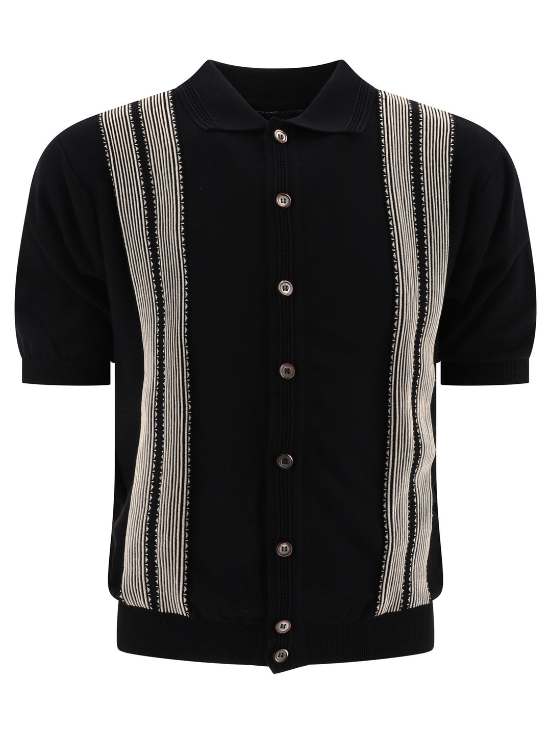 Oyster Aloha Polo Shirts Black