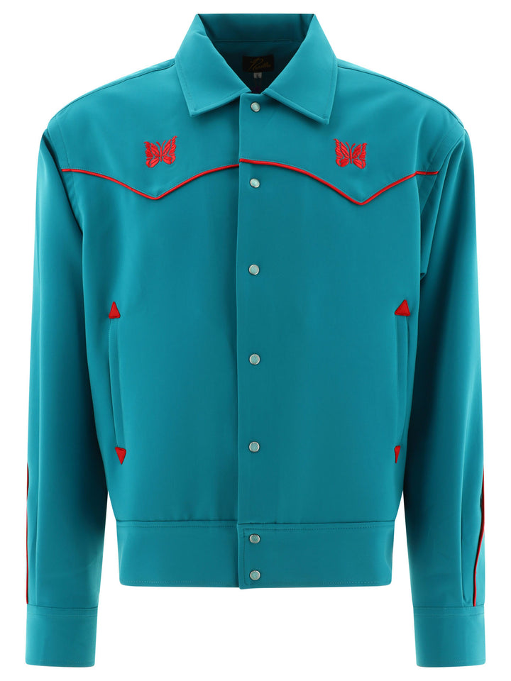 Piping Cowboy Jackets Light Blue