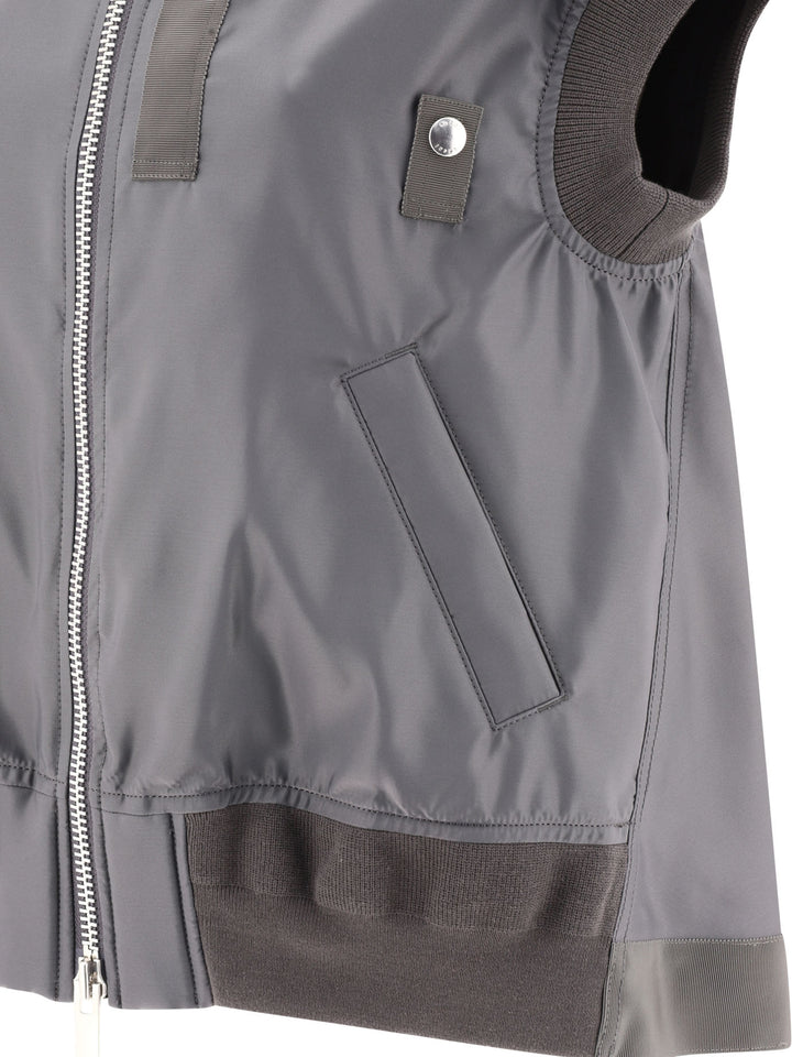 Nylon Twill Vest Jacket Jackets Grey