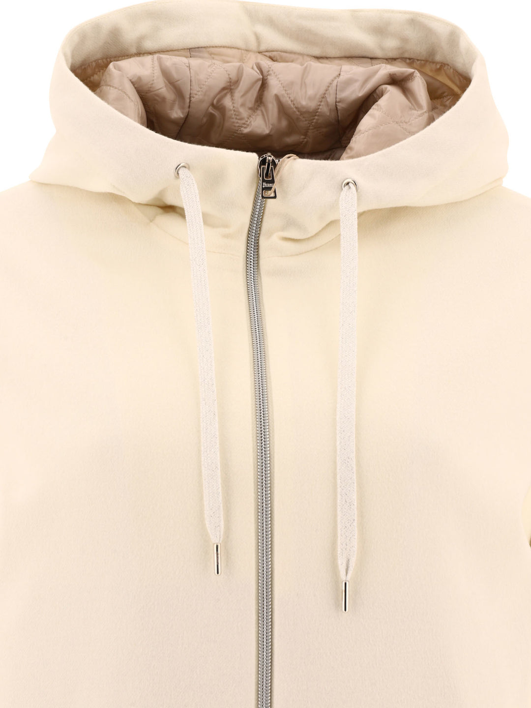 Hoodie-Style Down Jacket Jackets White