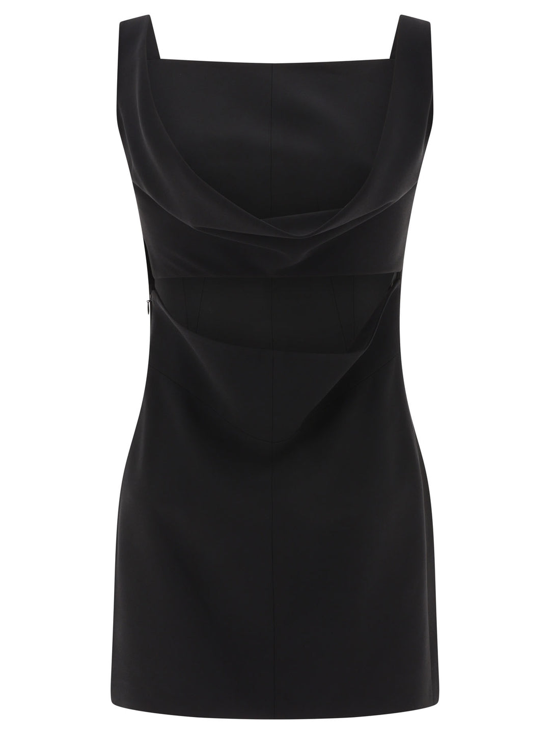 CrêPe And Satin Dress Dresses Black