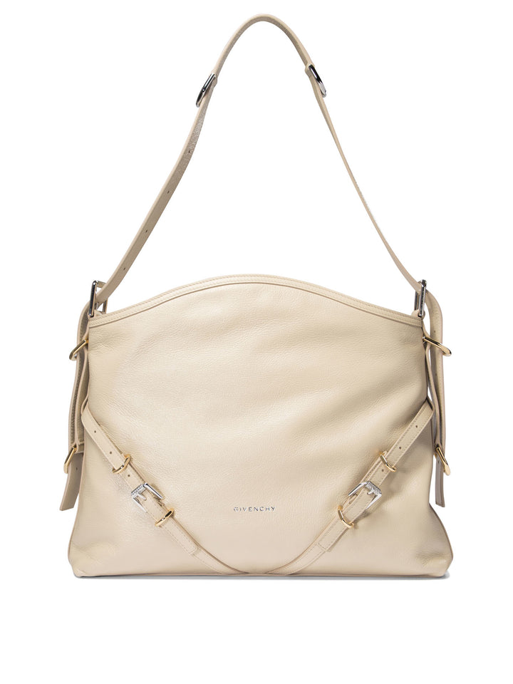 Medium Voyou Shoulder Bags Beige