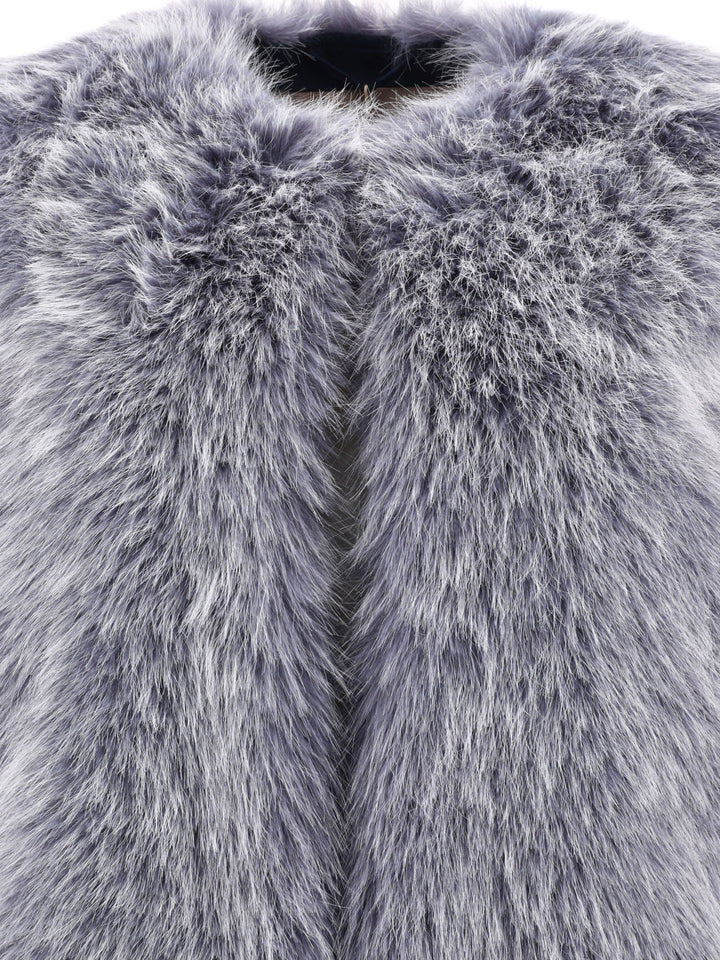 Faux Fur Vest Jacket Jackets Light Blue