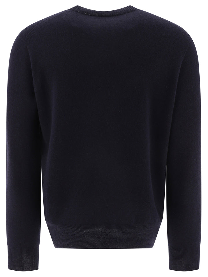 Cashmere Crewneck Sweater Knitwear Blue