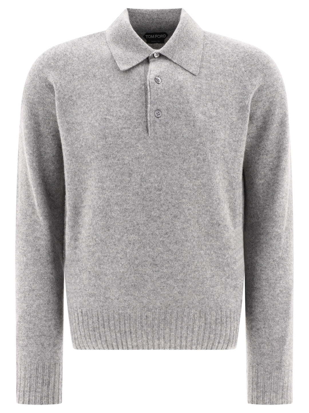 Polo-Style Sweater Knitwear Grey