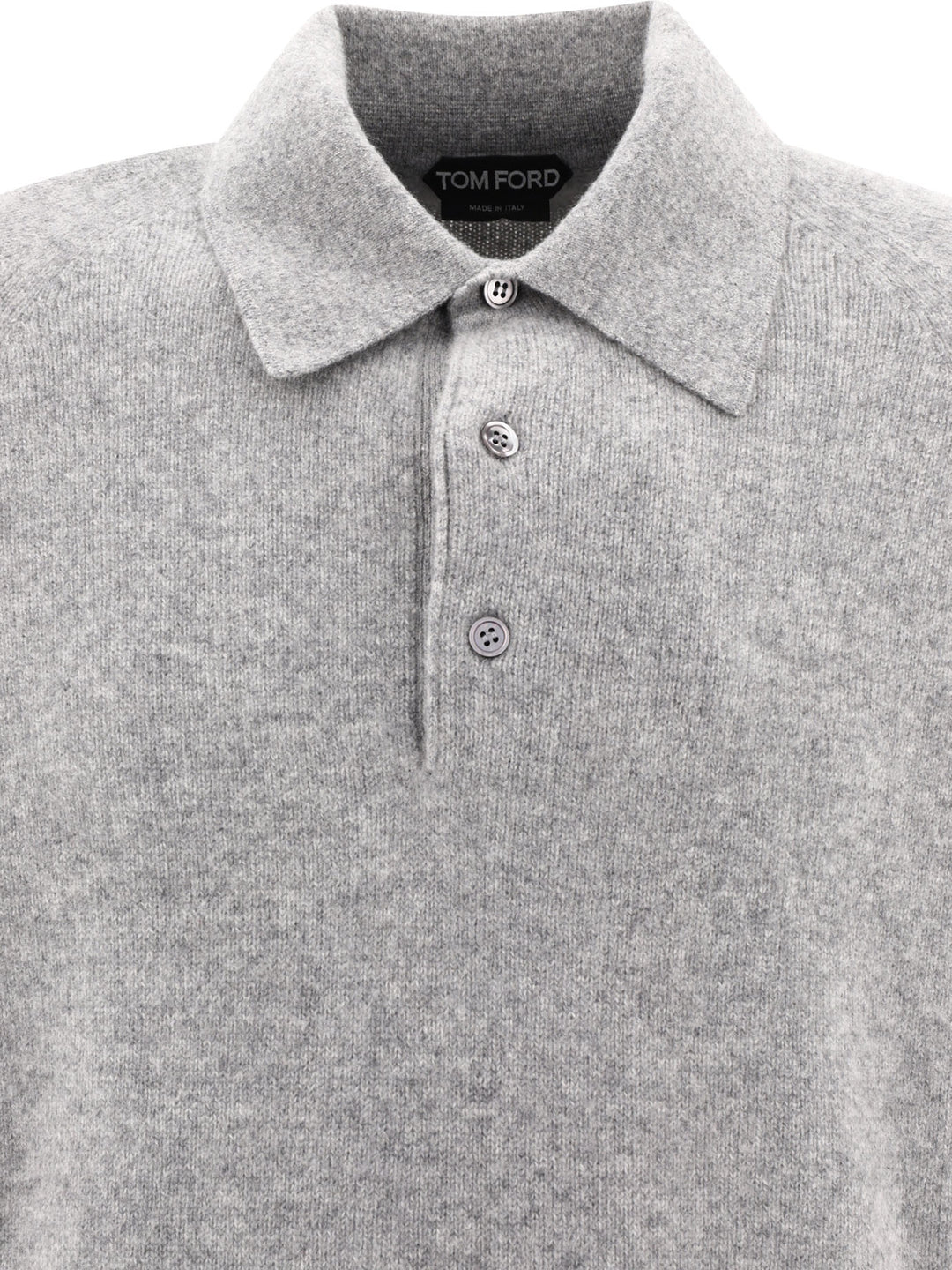 Polo-Style Sweater Knitwear Grey