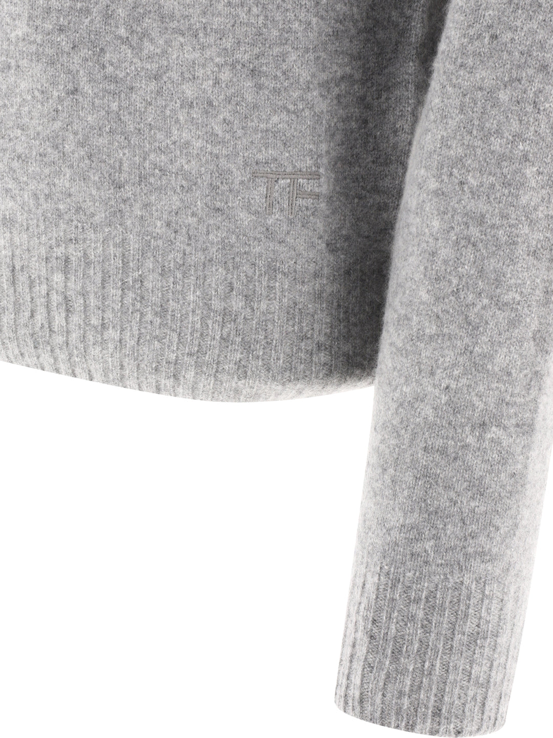 Cashmere Crewneck Sweater Knitwear Grey