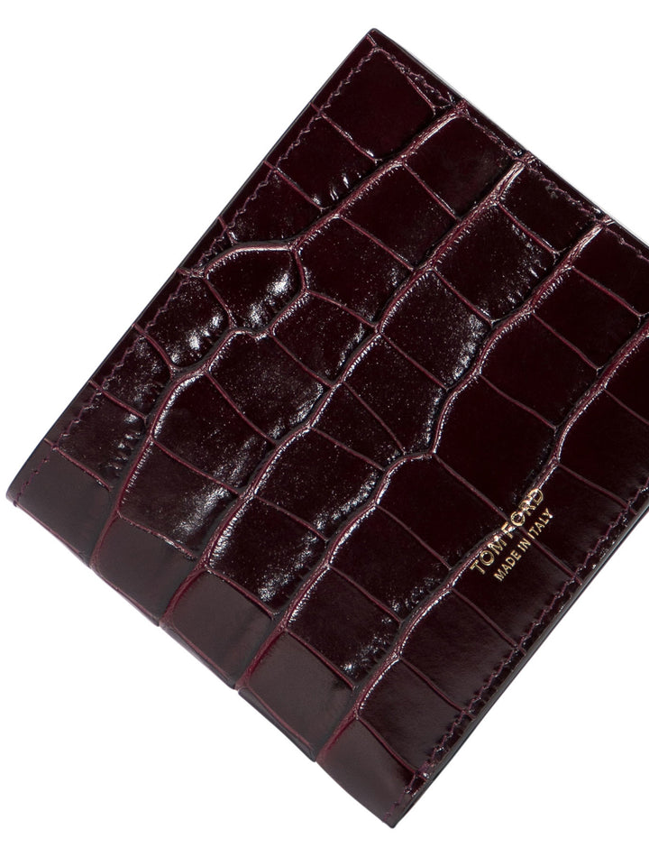 Croc T Line Wallets & Card Holders Bordeaux