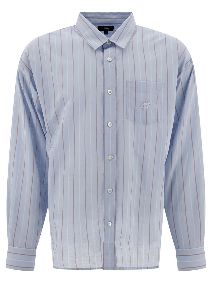 Classic Striped Shirt Shirts Light Blue