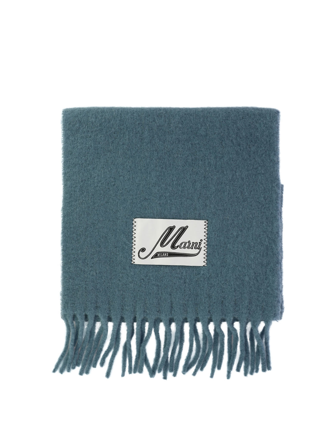 Scarf With Logo Patch Scarves Light Blue