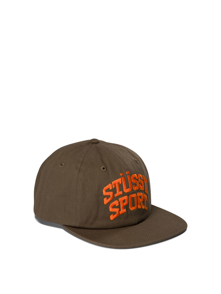 Mid-Depth Sport Snapback Hats Brown