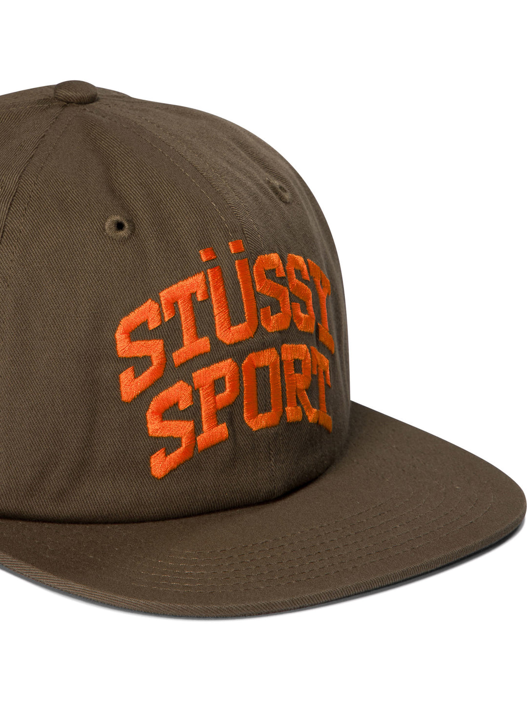 Mid-Depth Sport Snapback Hats Brown