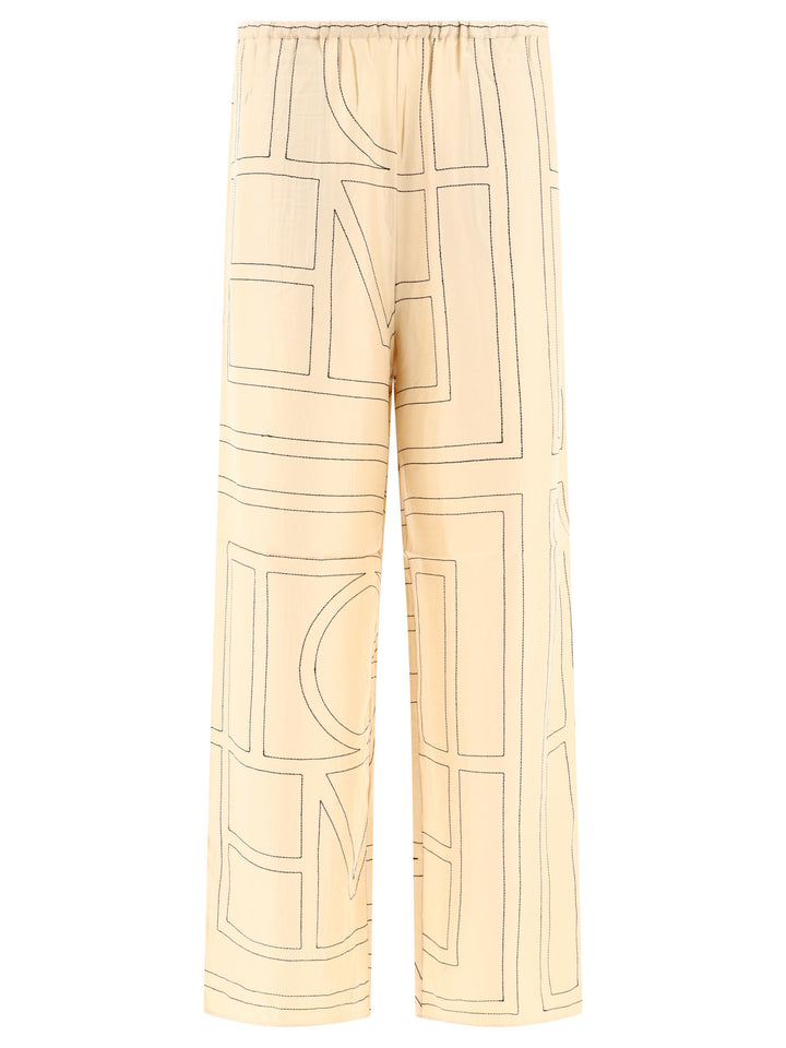 Monogram Trousers Beige