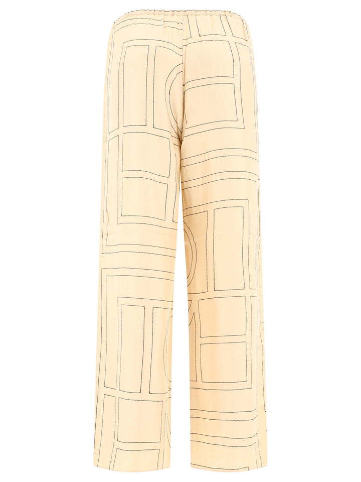 Monogram Trousers Beige