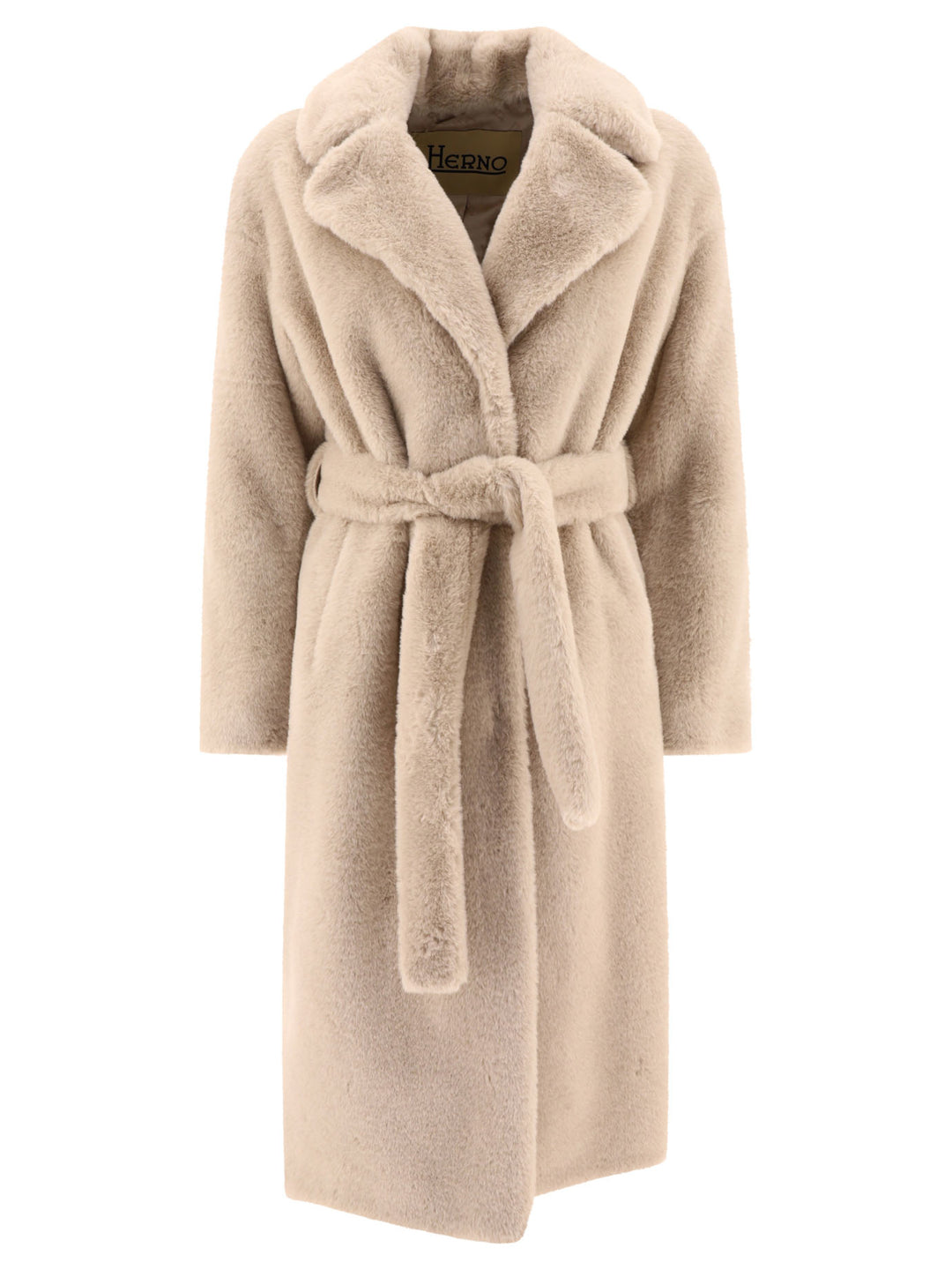 Belted Coat Coats Beige