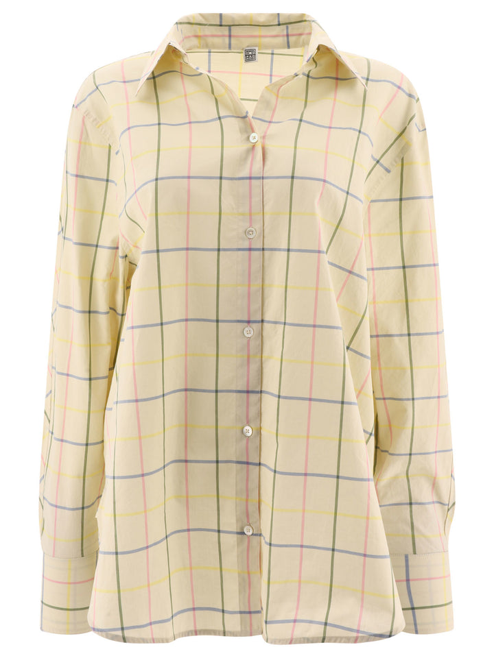 Kimono-Sleeves Shirt Shirts Beige