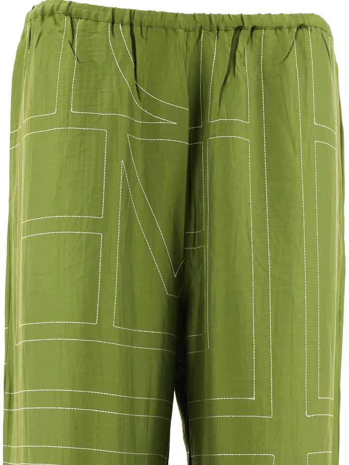 Monogram Trousers Green