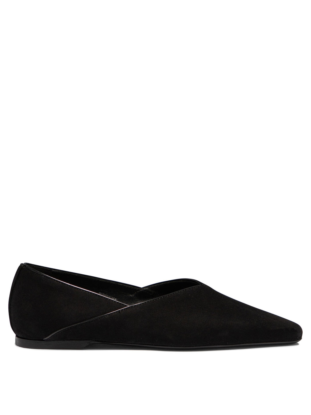 Suede Ballet Flats Ballerinas Black