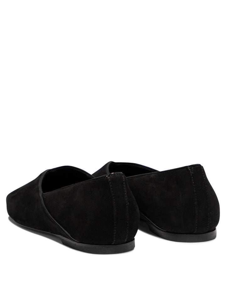 Suede Ballet Flats Ballerinas Black