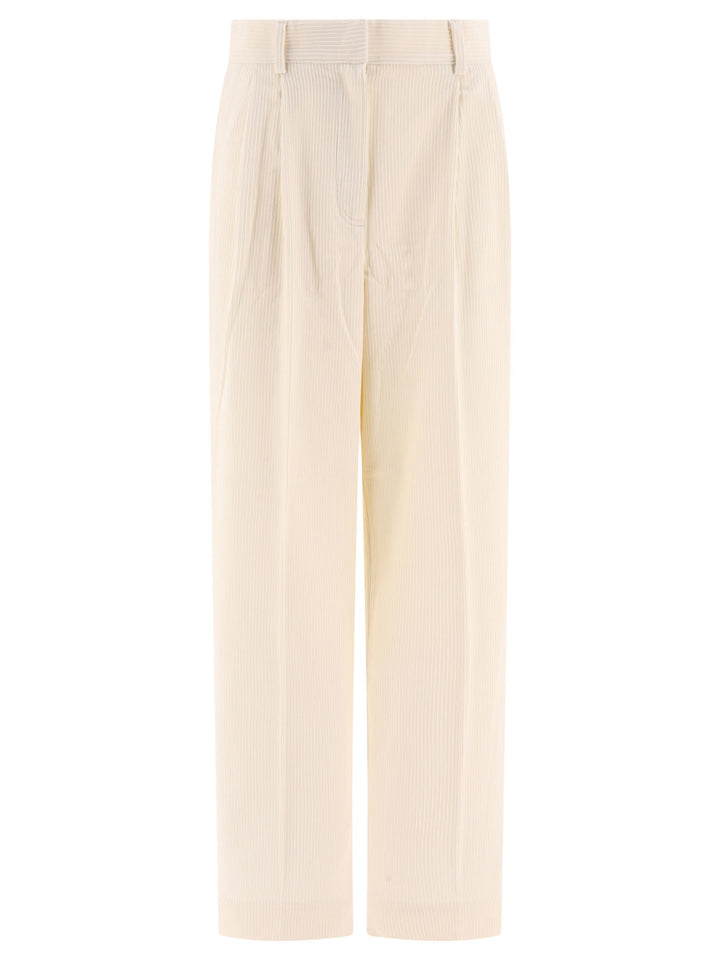 Ribbed Trousers White