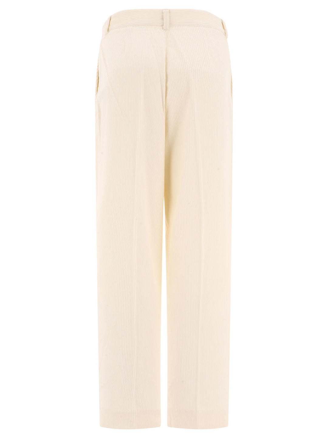 Ribbed Trousers White