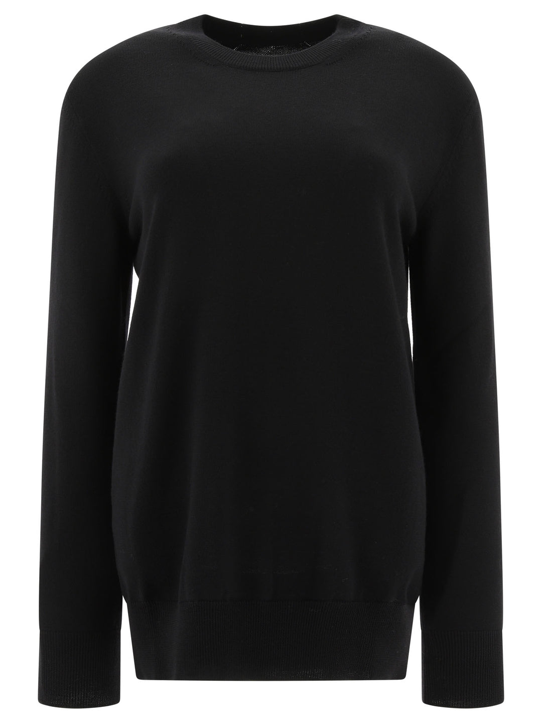 Medium-Weight Crewneck Sweater Knitwear Black