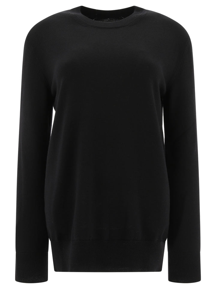 Medium-Weight Crewneck Sweater Knitwear Black