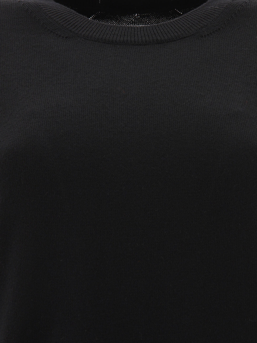 Medium-Weight Crewneck Sweater Knitwear Black