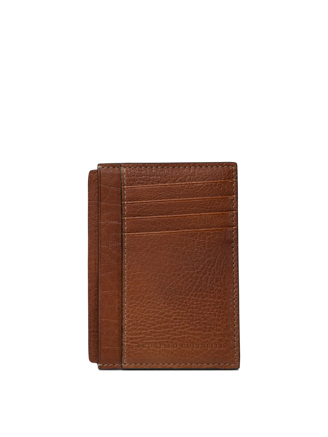 Grained Calfskin Slim Card Holder Wallets & Card Holders Brown