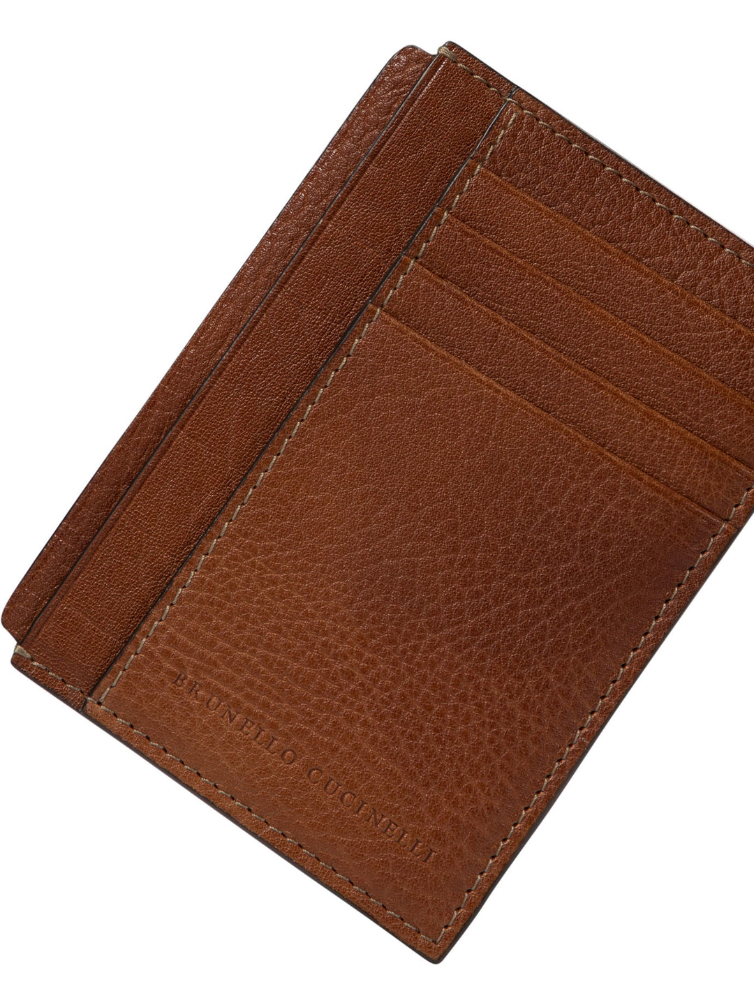 Grained Calfskin Slim Card Holder Wallets & Card Holders Brown