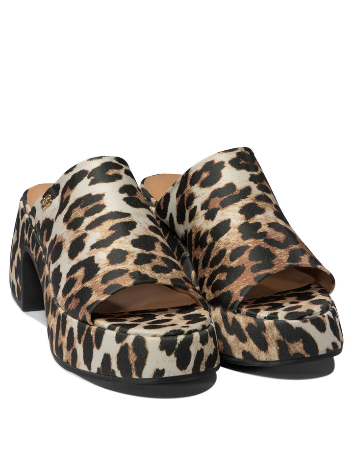 Leopard Sandals Beige