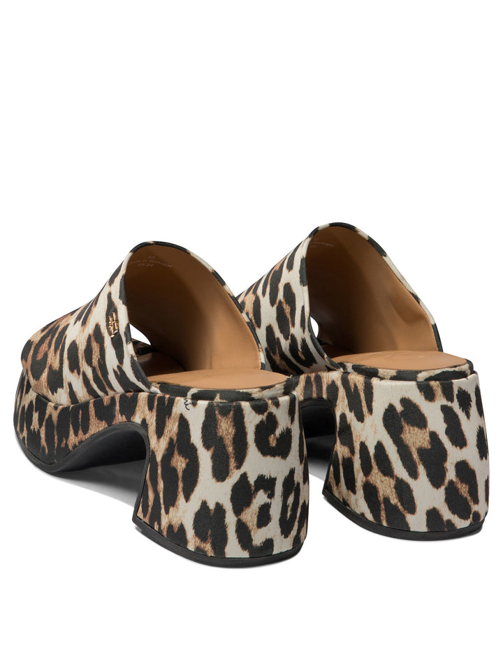 Leopard Sandals Beige