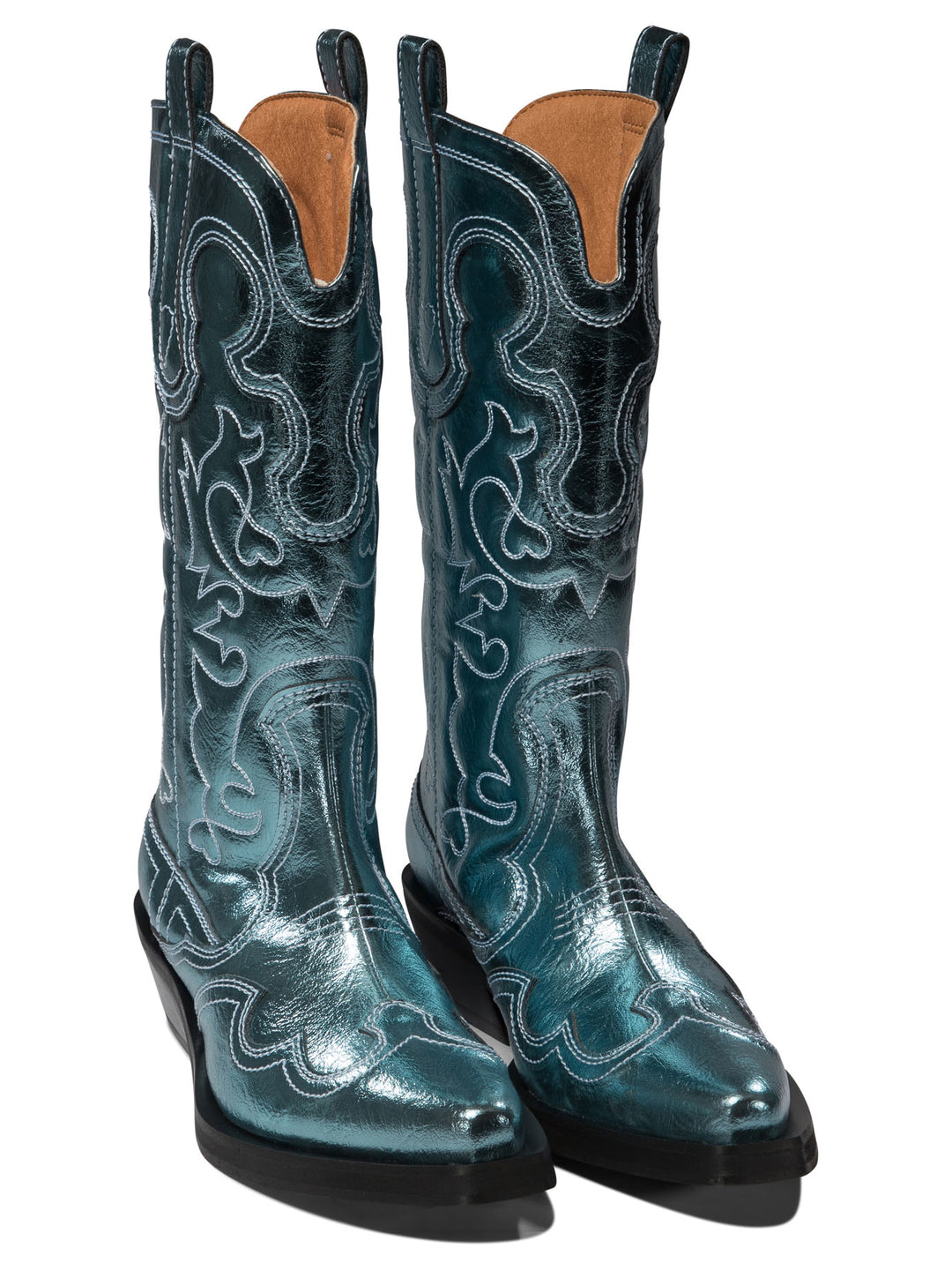 Western-Embroidered Boots Stivali & Stivaletti Light Blue