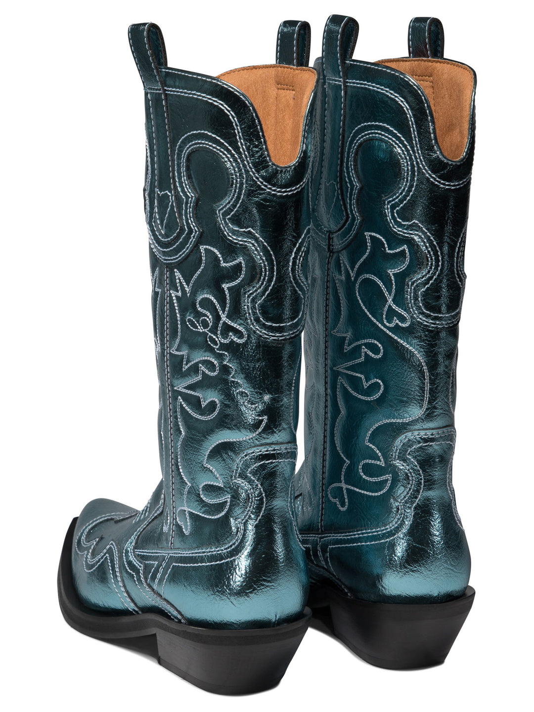 Western-Embroidered Boots Stivali & Stivaletti Light Blue