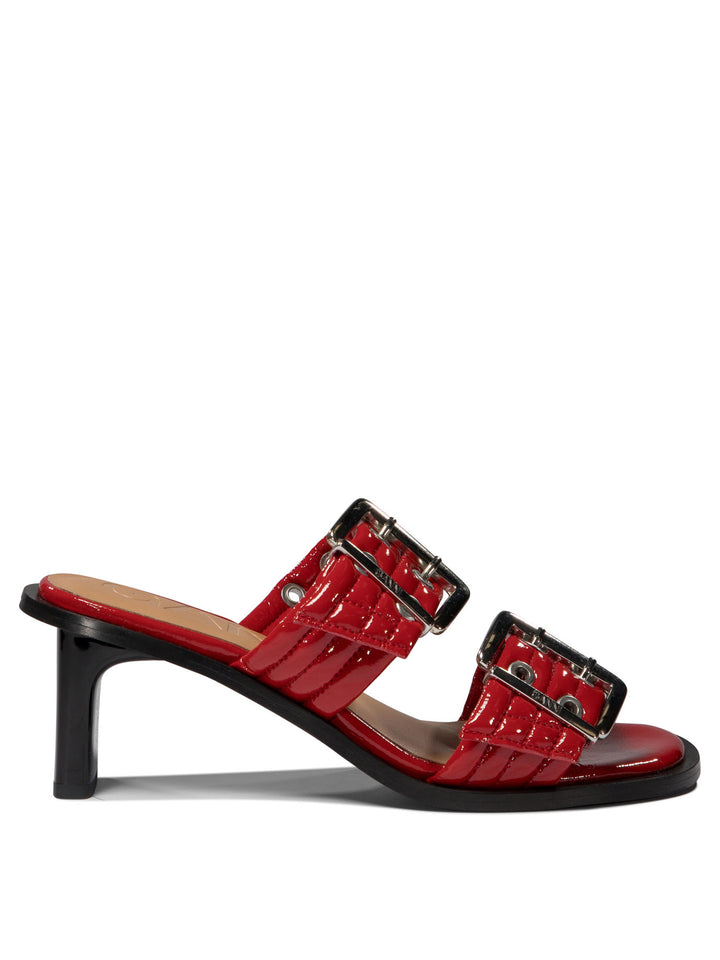 Buckle Sandals Red