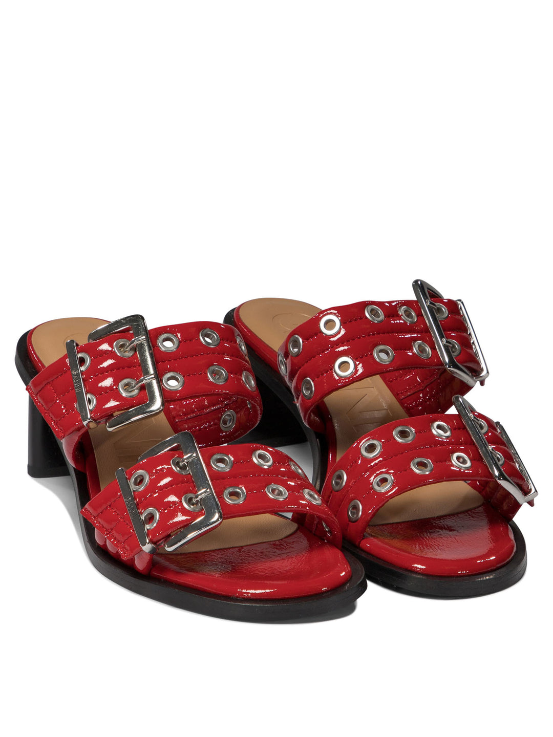 Buckle Sandals Red