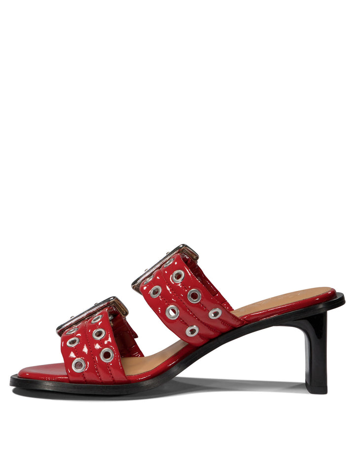 Buckle Sandals Red