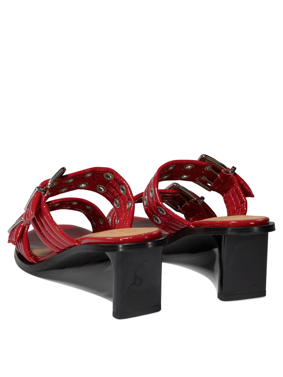 Buckle Sandals Red