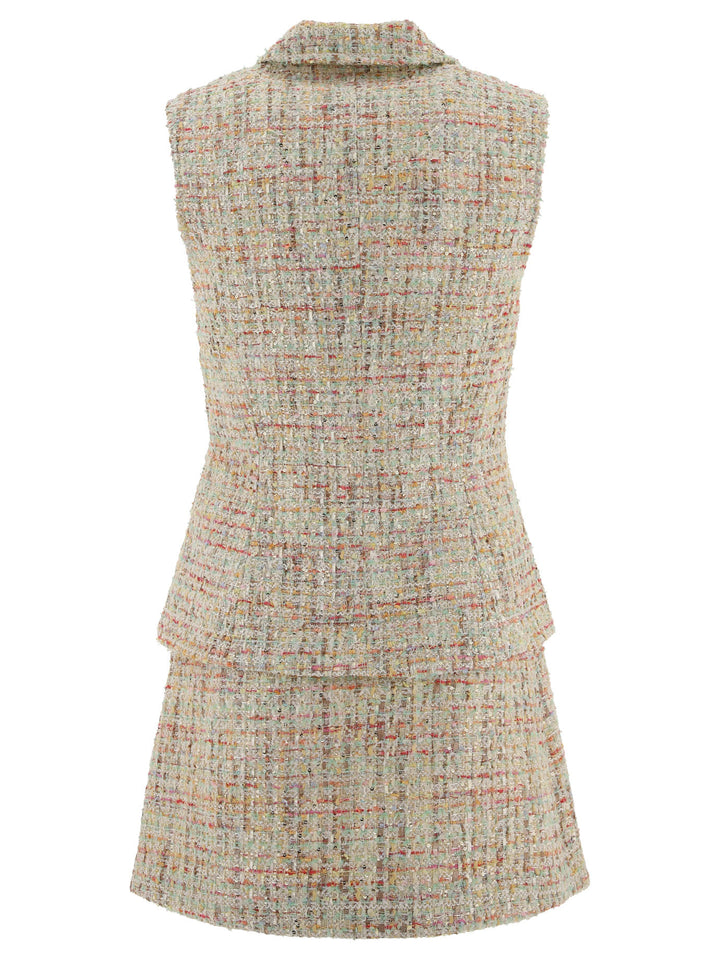 Bouclé Dress Dresses Beige